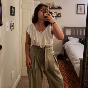 Paper bag waist pants